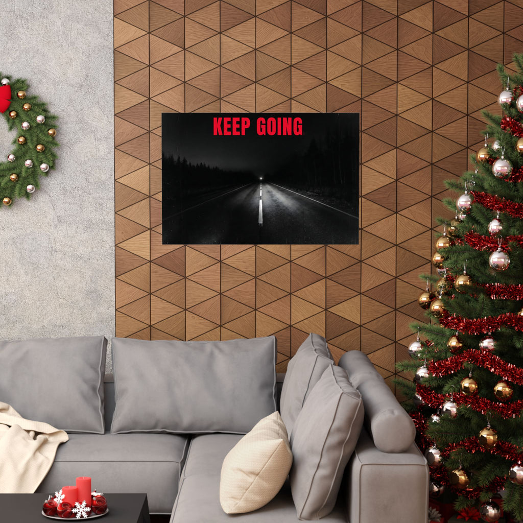 The Extra Mile - Night Road Wall Art | Matte Poster (Landscape)