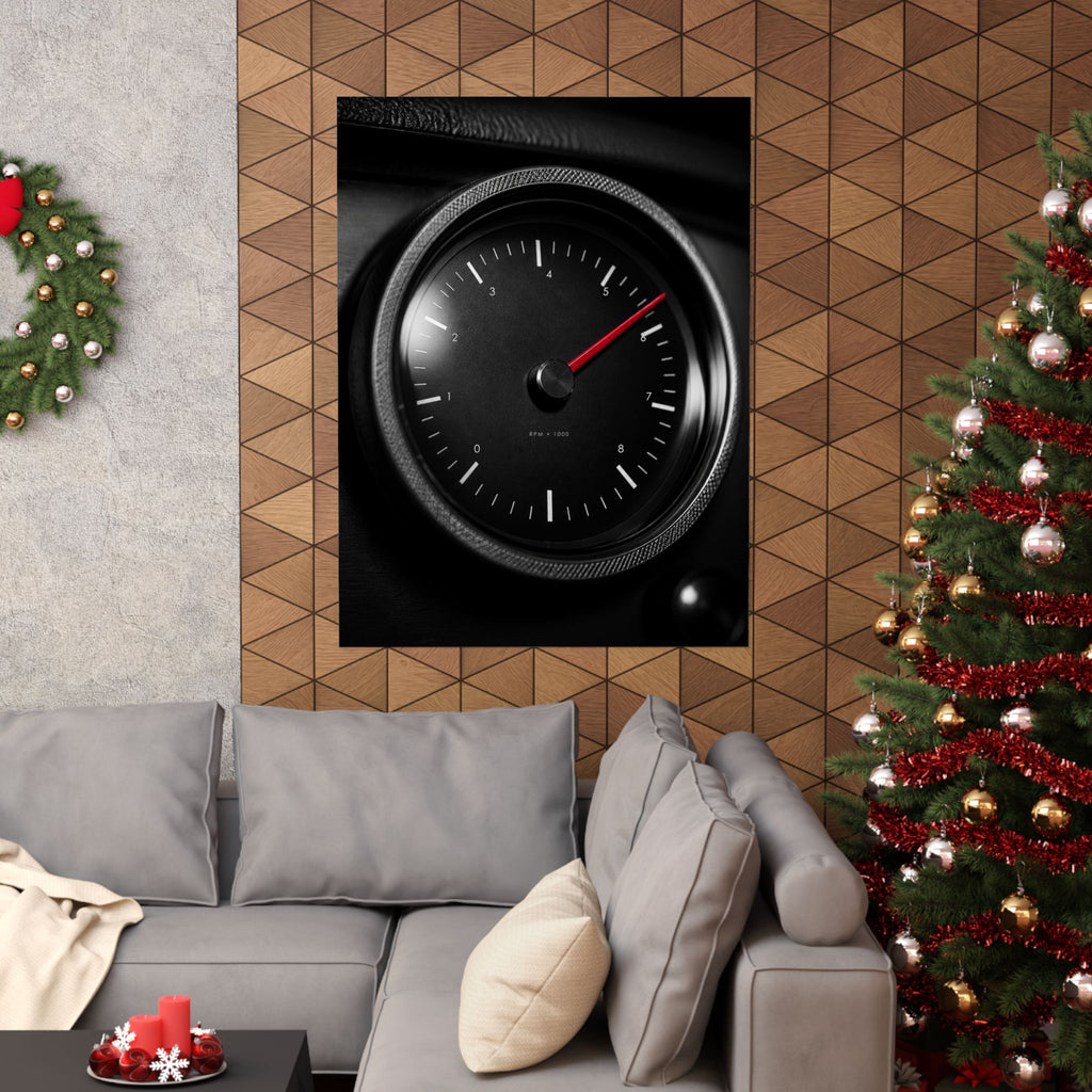 Redline Gauge - Tachometer Wall Art | Matte Poster
