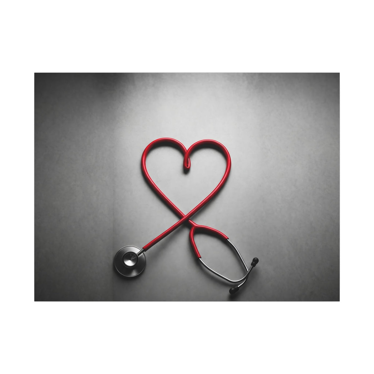 The Stethoscope Heart - Doctor's Office Wall Art | Canvas (Landscape)