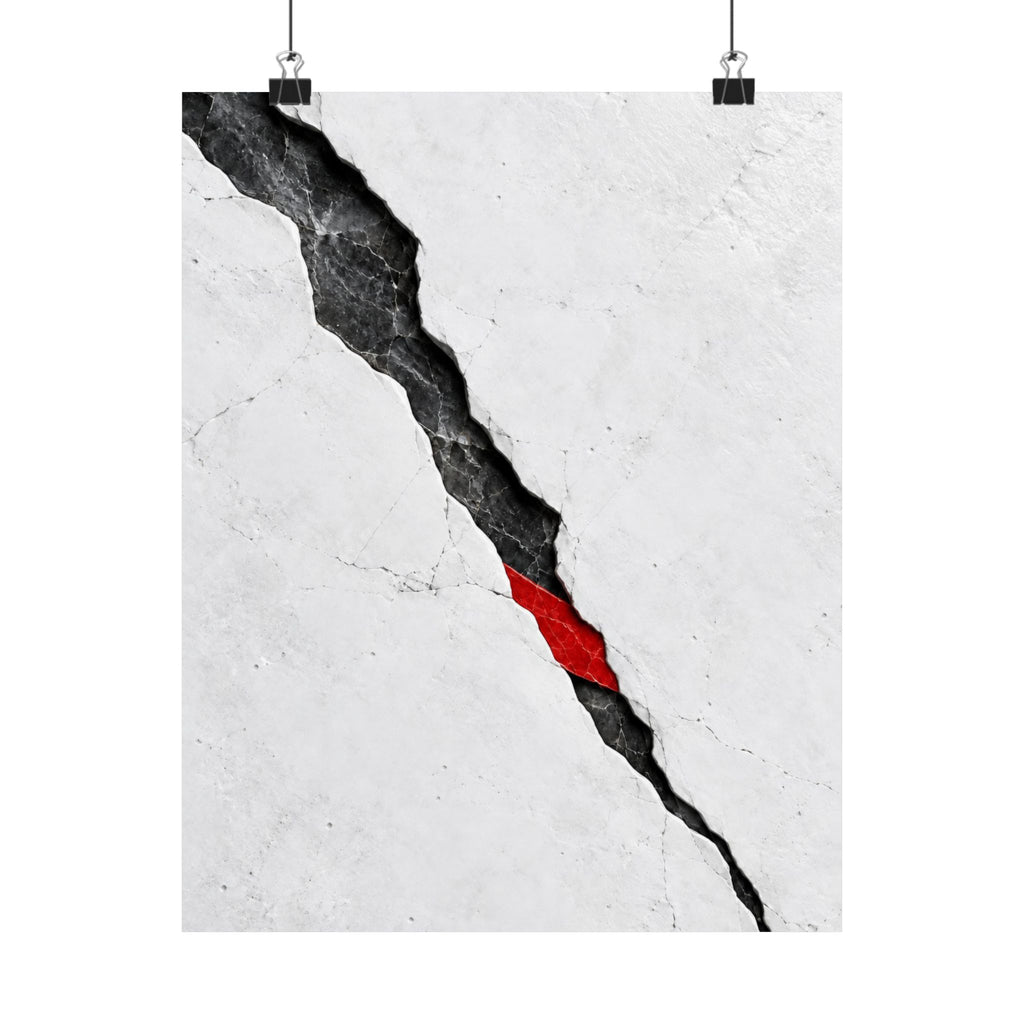 Porcelain Fault - Professional Office Wall Art | Matte Poster
