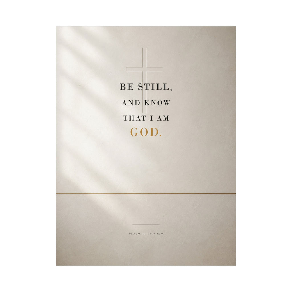 Be Still - Psalm 46:10 Bible Verse Wall Art | Matte Poster