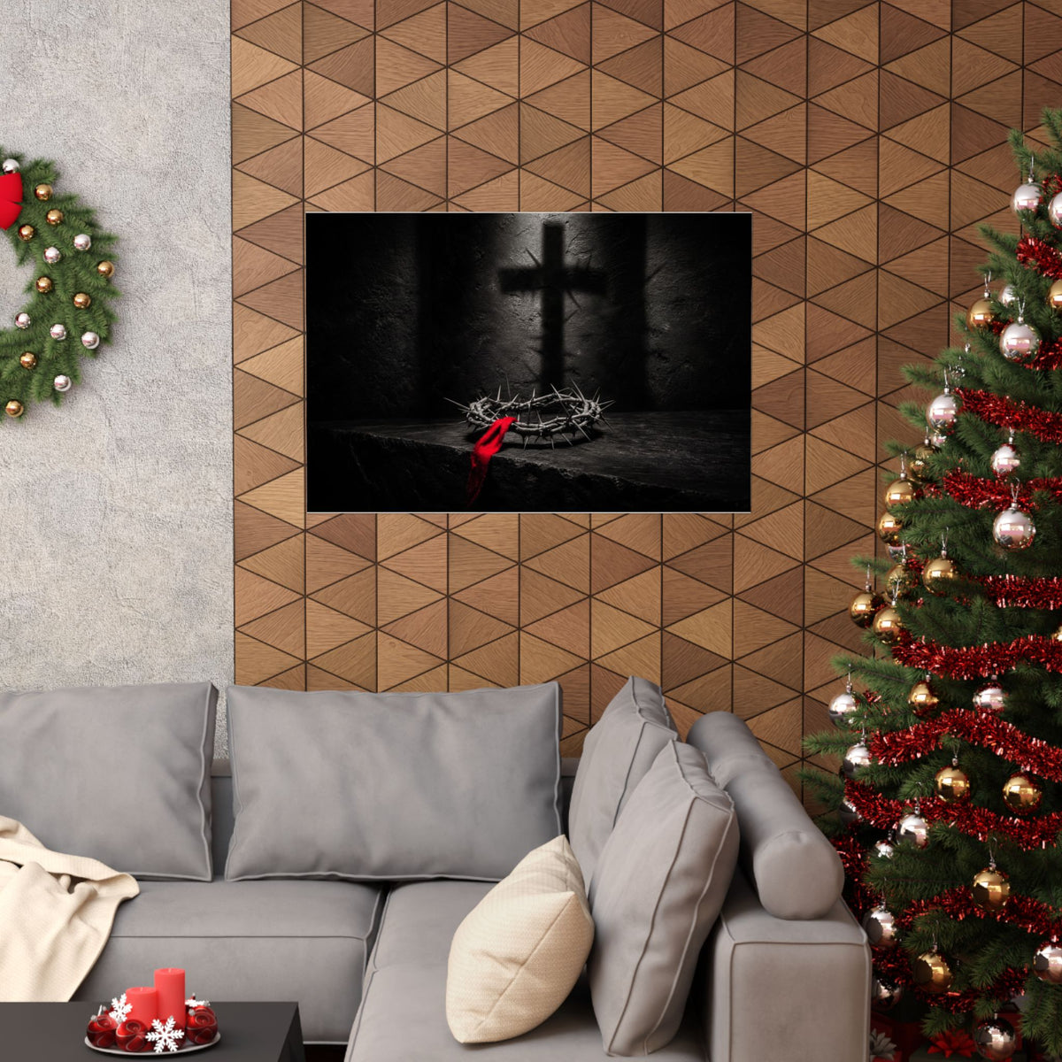Crown and Shadow - Crown of Thorns Wall Art | Matte Poster (Landscape)