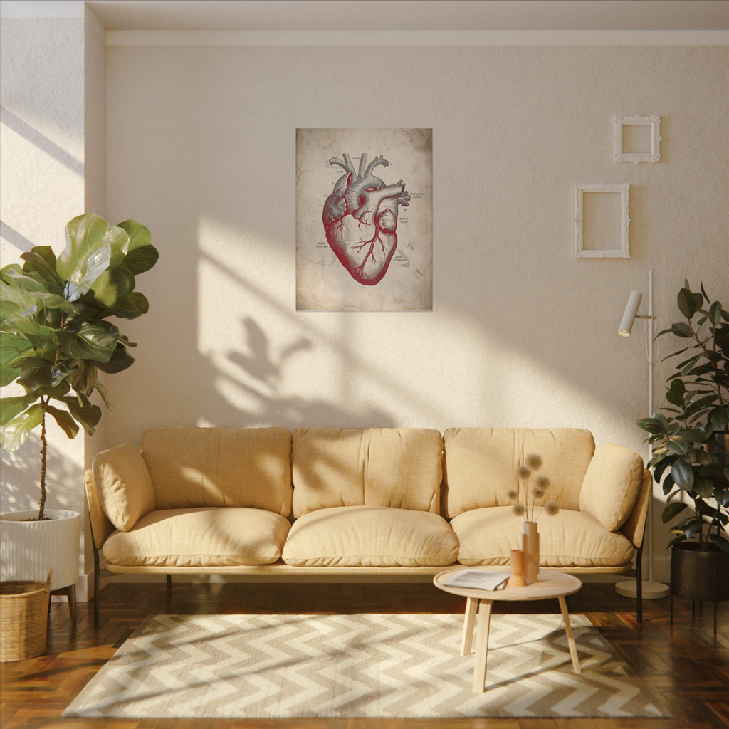 The Anatomical Heart - Wall Art For Doctor Office | Canvas
