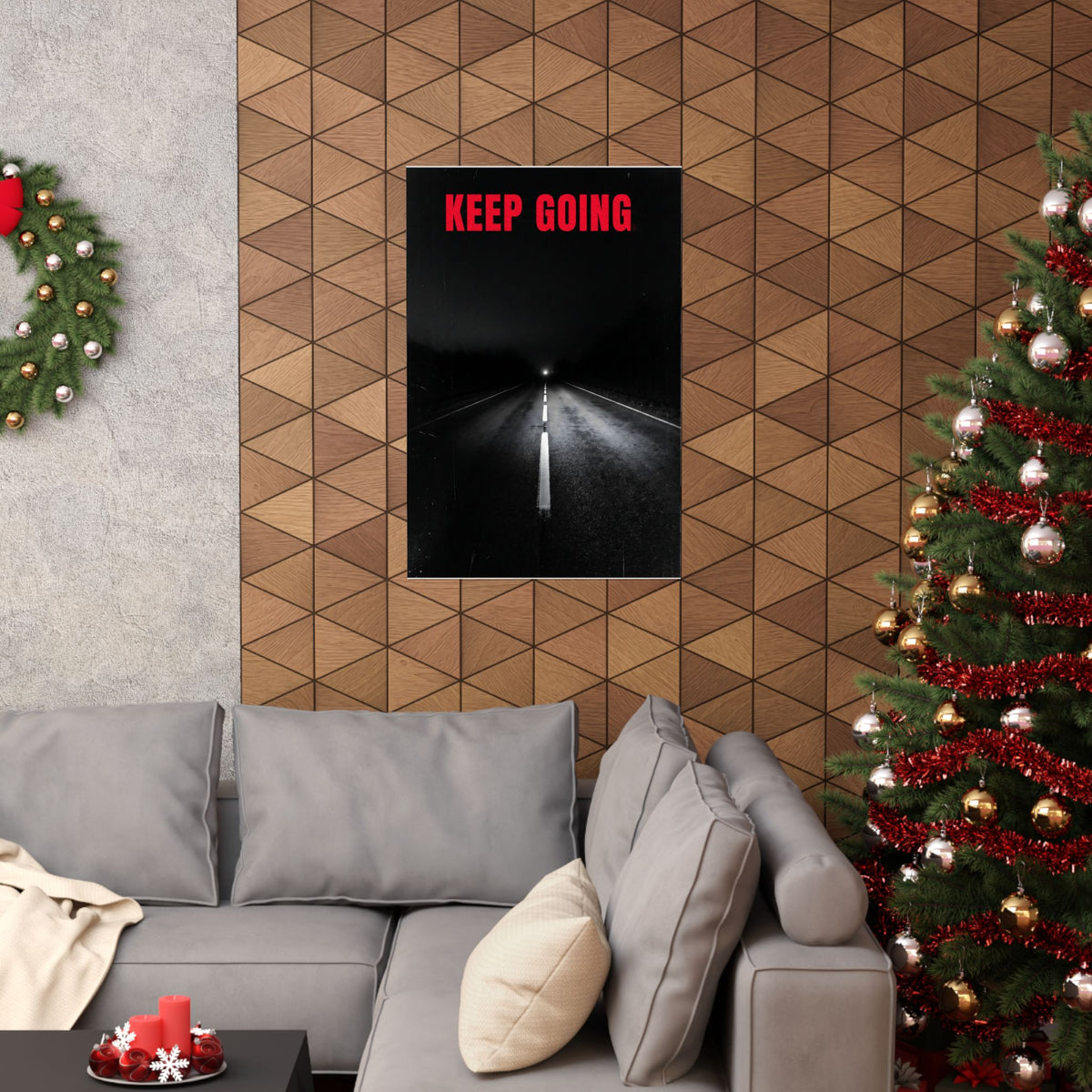 The Extra Mile - Night Road Wall Art | Matte Poster