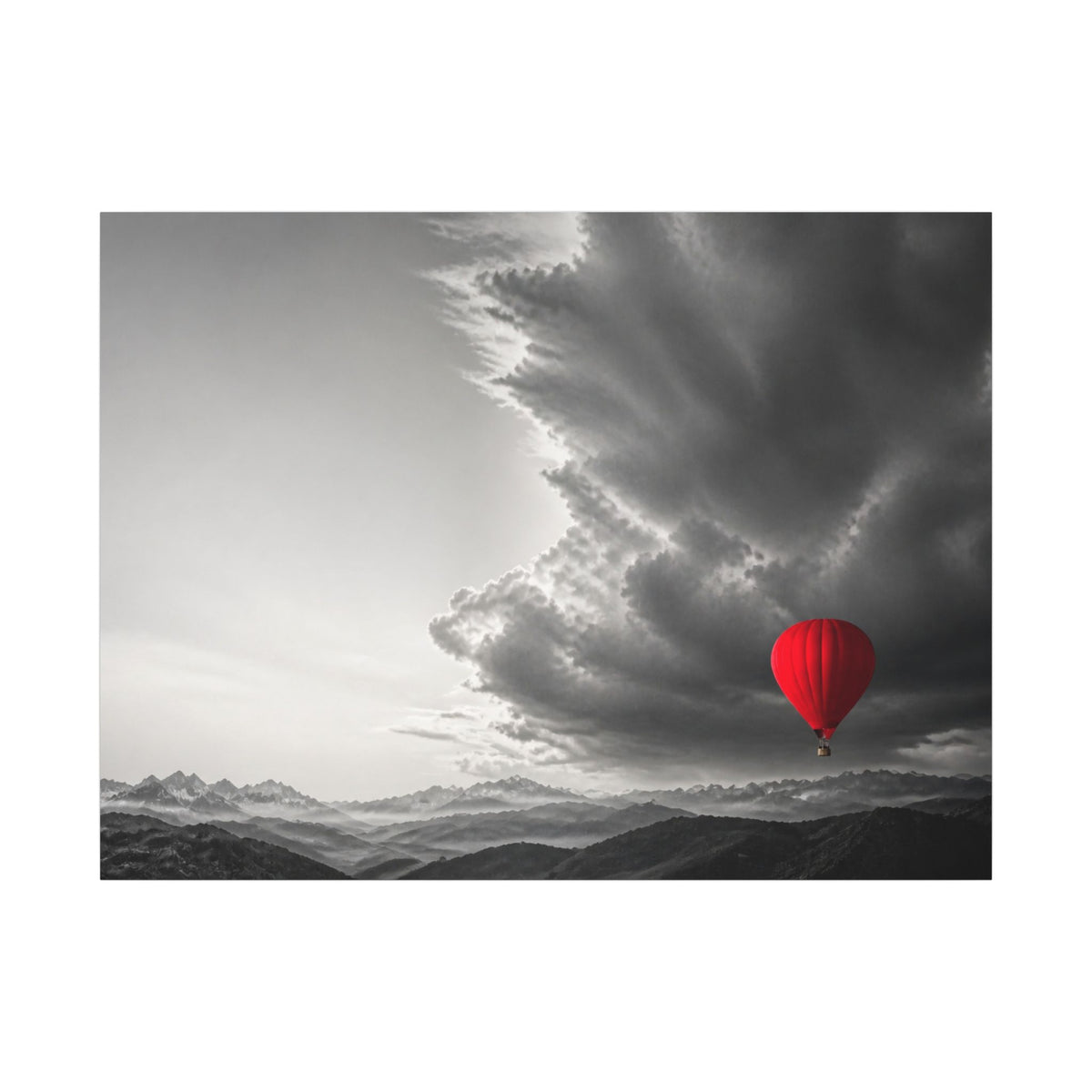 Red Balloon - Over the Bed Wall Art | Canvas (Landscape)