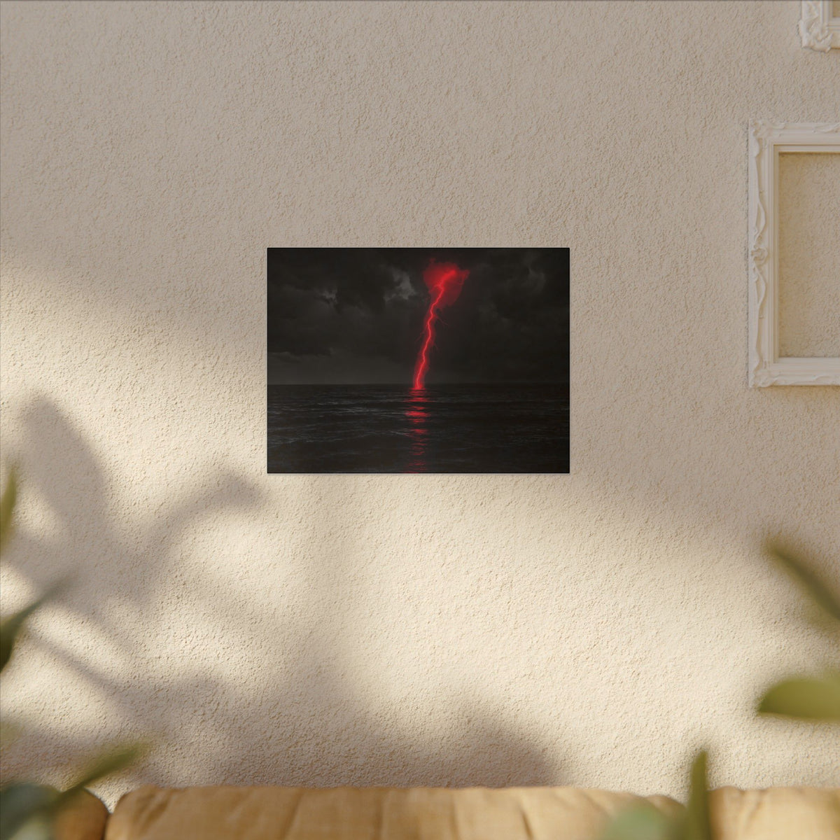 Red Strike - Red And Black Art | Canvas (Landscape)