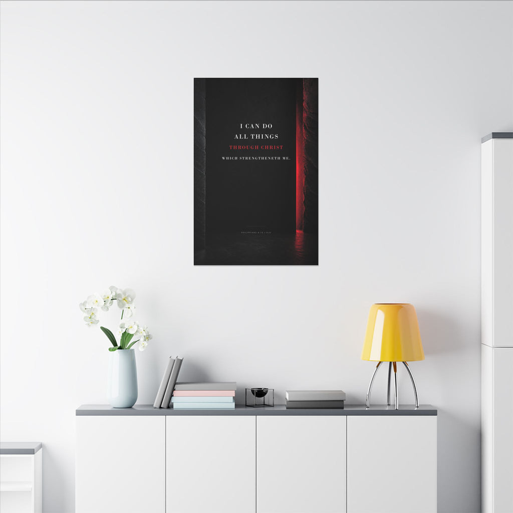All Things Through Christ - Philippians 4:13 Scripture Wall Art | Canvas