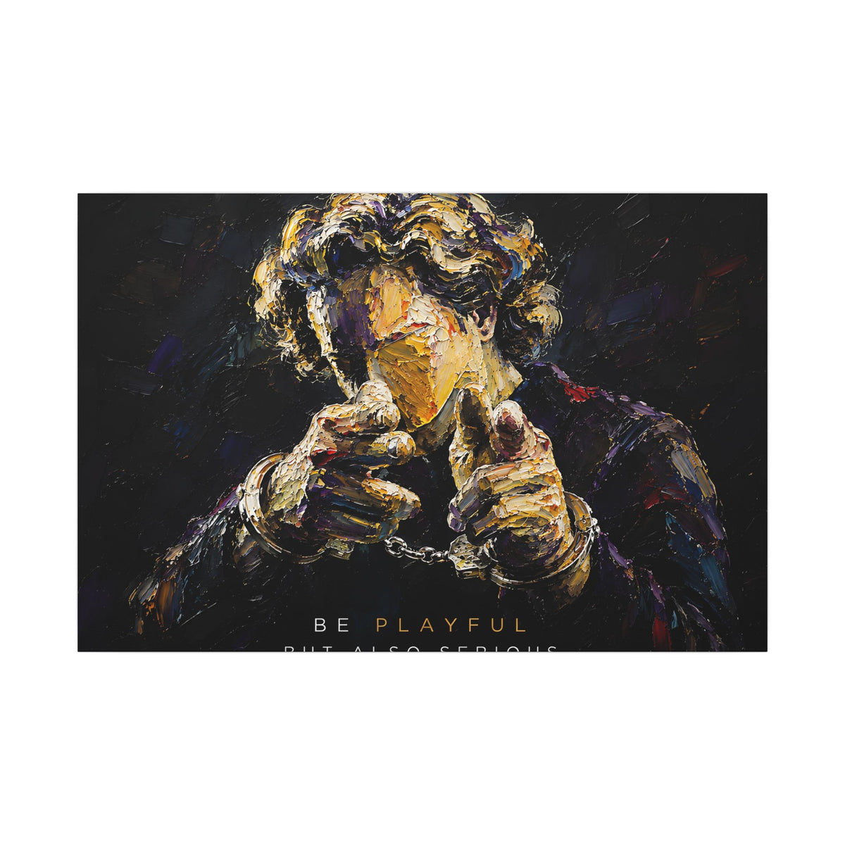 Be Playful But Also Serious - Office Wall Art | Canvas (Landscape)