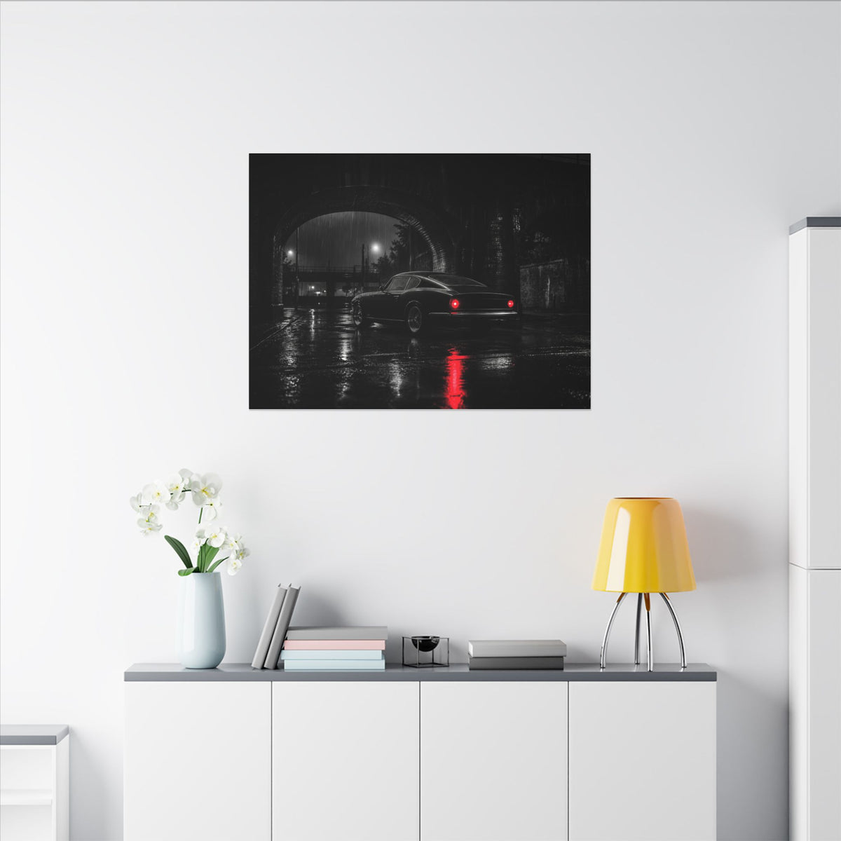 Red Tail Night - Classic Car Wall Art | Canvas (Landscape)