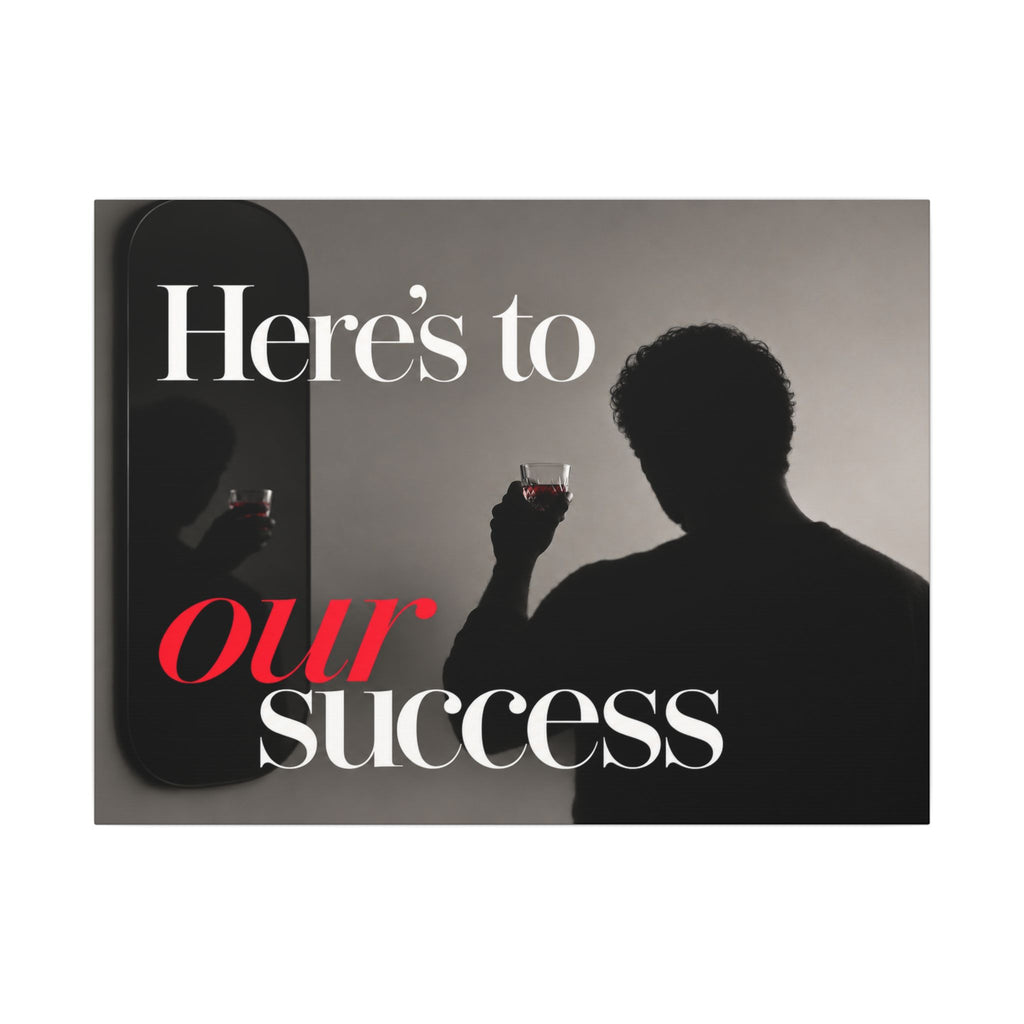 Here's To Our Success - Man Cave Wall Art | Canvas (Landscape)
