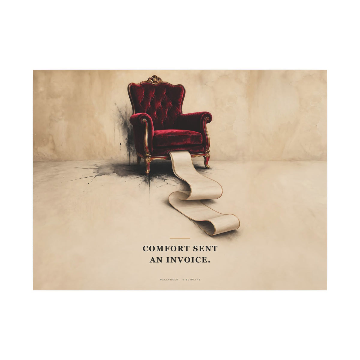 Comfort Sent an Invoice - Funny Wall Art | Canvas (Landscape)