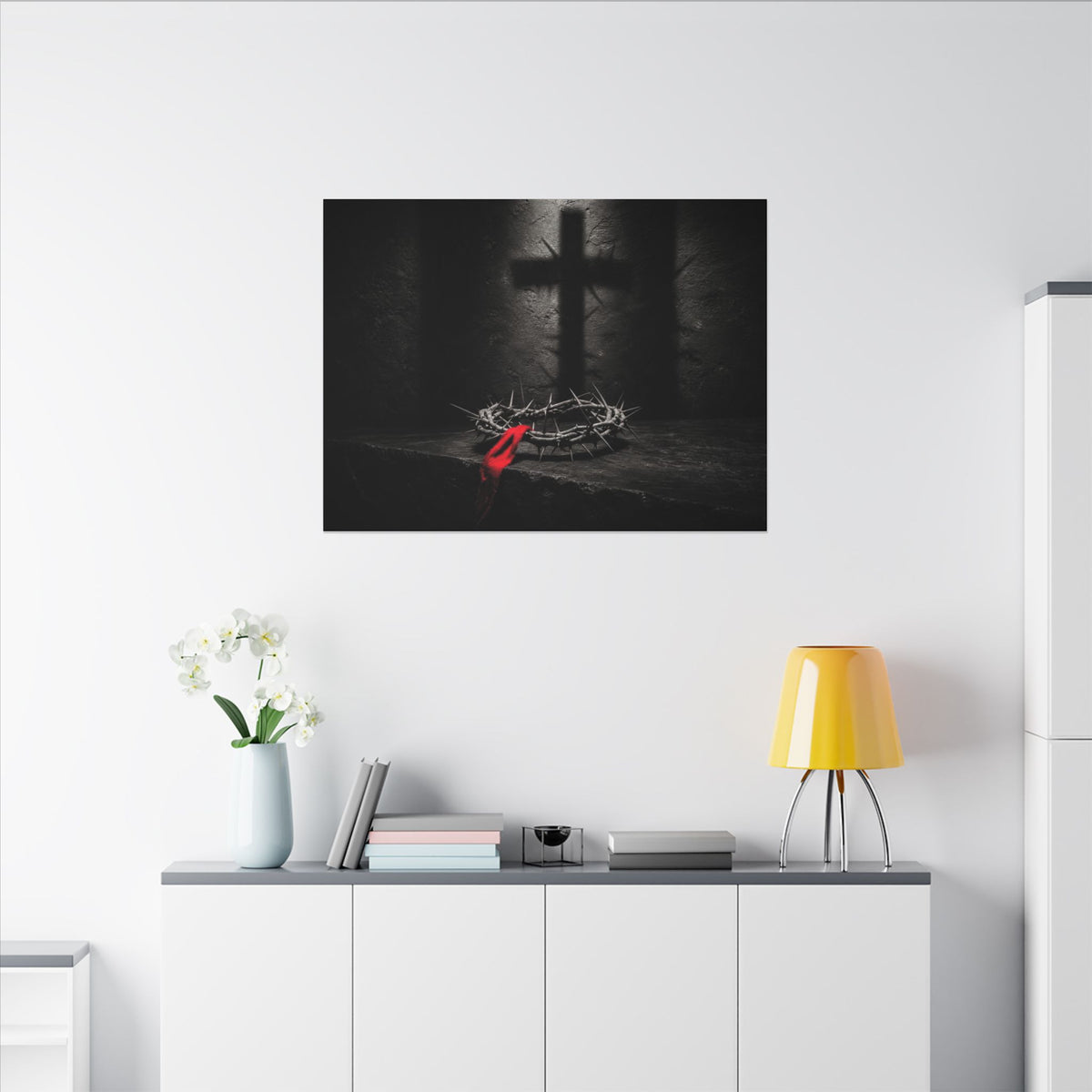 Crown and Shadow - Crown of Thorns Wall Art | Canvas (Landscape)